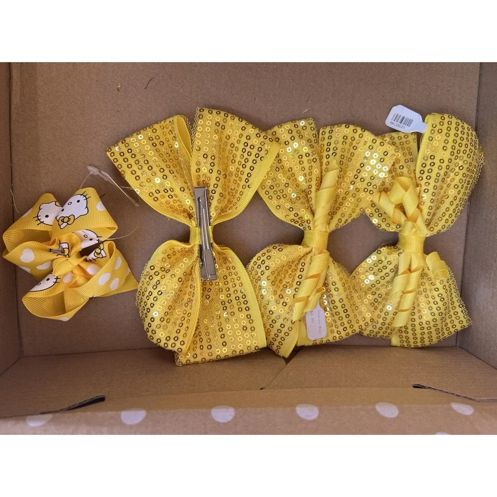 Mixed Lot Of 39 Fascinator Hair Clips Bows Roses Hello Kitty‎ Sequins Bracelets